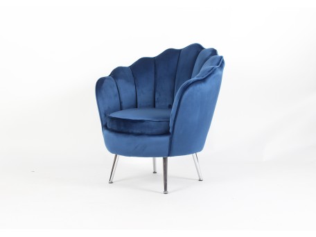 Πολυθρόνα υφασμάτινη μπλέ FRANCIS 84x80x85 DIOMMI 32-109